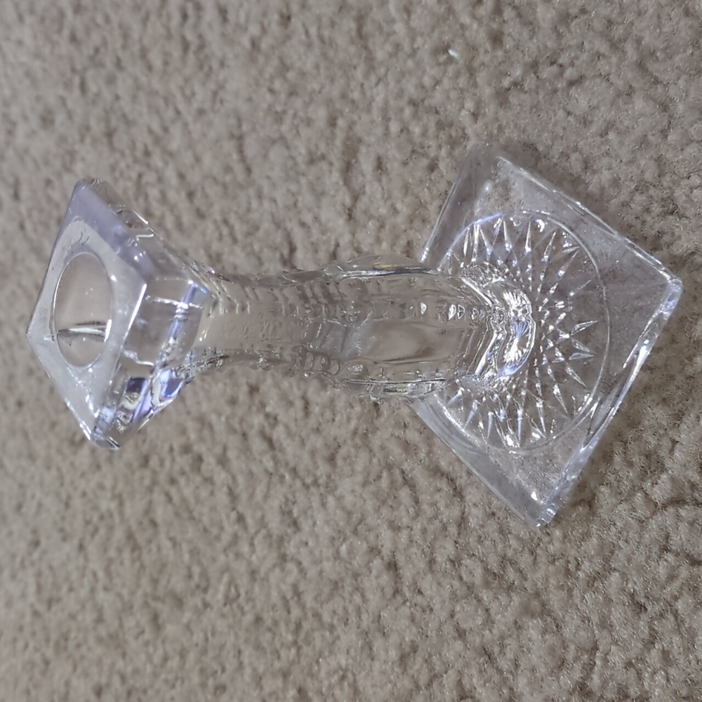Vintage glass candlestick holder